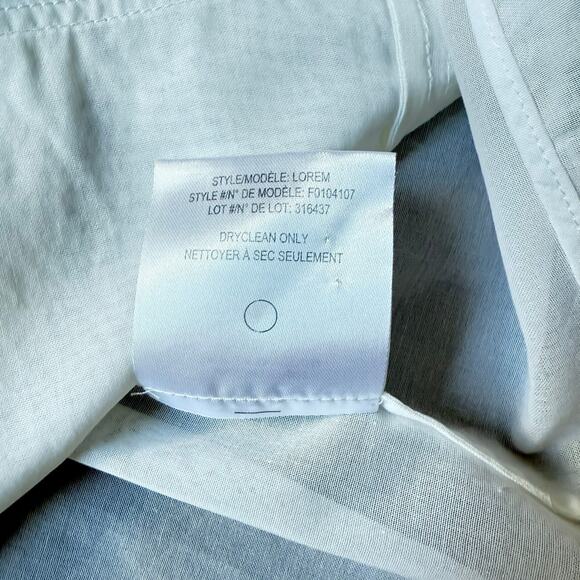 Theory White Sheer Cotton Belted Safari Shirt Jacket Women’s XS - Picture 8 of 8